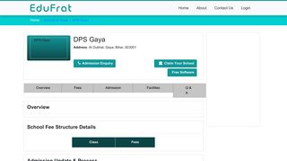 DPS Gaya Fees, Admission 2019-20, Pay Online, ERP Login, - EduFrat