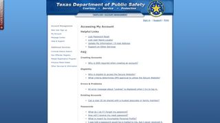 Texas Department of Public Safety - TxDPS Crime Records Service