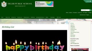 Birthday List - DPS Maruti Kunj