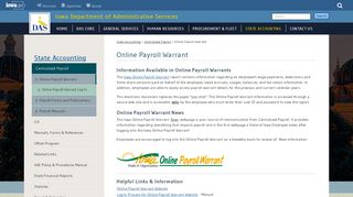 SAE|DAS Online Payroll Warrant | Iowa Department of Administrative ...
