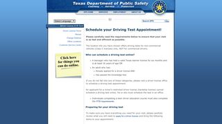 Driver License - Schedule your Driving Test Appointment! - Texas DPS