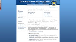 Criminal History Search - TxDPS Crime Records Service