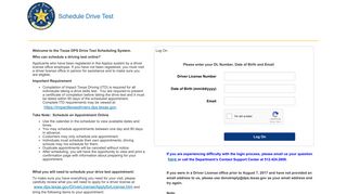 - Welcome Texas Drive Test Scheduling