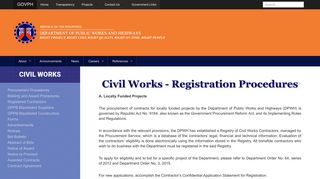 Civil Works - Registration Procedures | Department of Public ... - DPWH