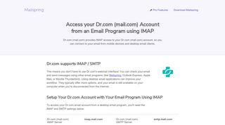 How to access your Dr.com (mail.com) email account using IMAP