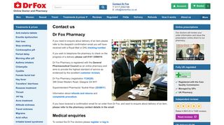 Dr Fox online clinic - Contact Us - Dr Fox