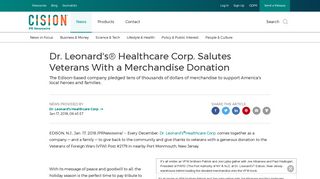 Dr. Leonard's® Healthcare Corp. Salutes Veterans With a ...