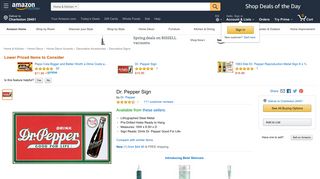Amazon.com: Dr. Pepper Sign: Home & Kitchen