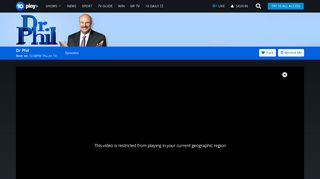 Dr Phil TV Show - Network Ten - TenPlay