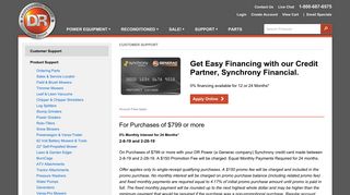 Easy Financing with the DR Credit Card | DR Power Equipment