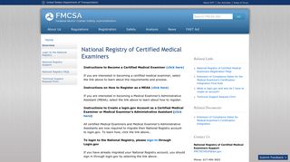 National Registry of Certified Medical Examiners | Federal Motor ...