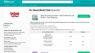 50% off Dr. Seuss Book Club Specials & Coupons 2019 - Offers.com