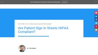 Are Patient Sign In Sheets HIPAA Compliant? - SecurityMetrics