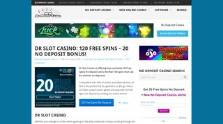 Dr Slot Casino: 120 Free Spins - 20 No Deposit Bonus! - New No ...