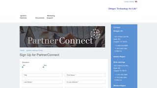 Sign Up for PartnerConnect - Draeger