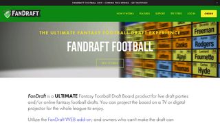 FanDraft Fantasy Football Draft Board software