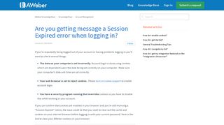 Are you getting message a Session Expired error when logging in ...