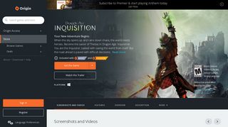Dragon Age™: Inquisition for PC | Origin