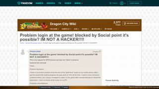 Problem login at the game! blocked by Social point it's possible ...