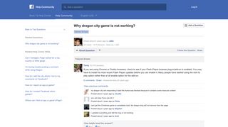 Why dragon city game is not working? | Facebook Help Community ...