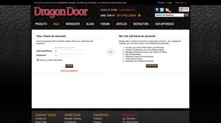 My Account - Login | Member Login | Dragon Door