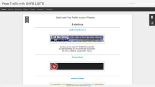 Free Traffic with SAFE LISTS