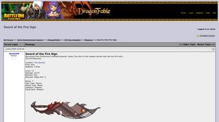 Sword of the Fire Sign - Battleon Forums