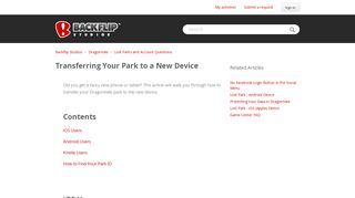 Transferring Your Park to a New Device – Backflip Studios