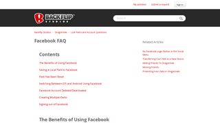 Facebook FAQ – Backflip Studios