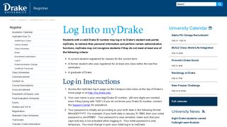Log In - Drake University