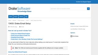 Drake Email Setup - Drake Software KB