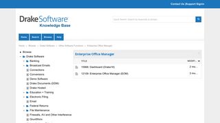 Enterprise Office Manager - Drake Software KB