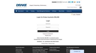 Login for Drake Australia ONLINE - Recruitment company, Talent ...