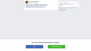 This is link on DSO Test server :... - Drakensang online SK | Facebook