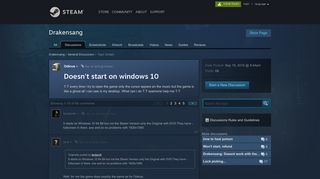 Doesn't start on windows 10 :: Drakensang General Discussions