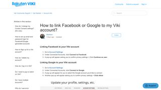 How to link Facebook or Google to my Viki account? – Viki Community ...