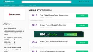 DramaFever Coupons & Promo Codes 2019 - Offers.com