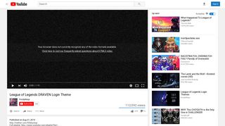 League of Legends DRAVEN Login Theme - YouTube