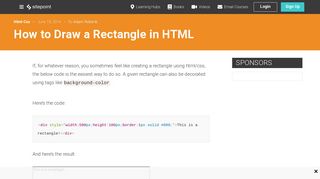 How to Draw a Rectangle in HTML — SitePoint