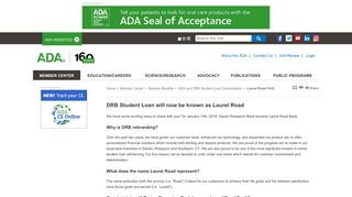 Laurel Road FAQ - American Dental Association
