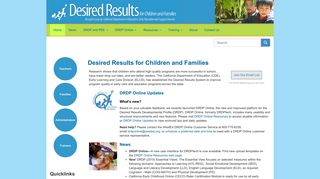 Desired Results for Children and Families |