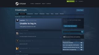 Unable to log in. :: Dreadnought Support - Steam Community