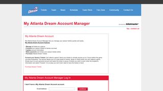My Dream Account Log In - Season Ticket Account Manager