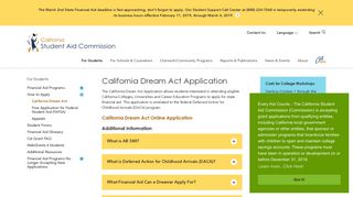 California Dream Act - California Student Aid Commission