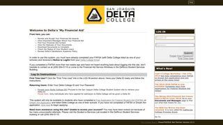 (My Financial Aid Portal) Student Log In - San Joaquin Delta College