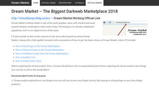Dream Market | Dream Market Links | Dream Market Url | Complete ...