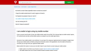 I am unable to login using my mobile number – Dream11 Help