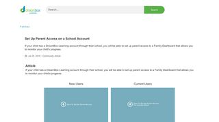 Set Up Parent Access on a School Account - DreamBox