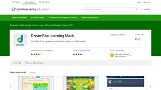 DreamBox Learning Math Review for Teachers | Common Sense ...