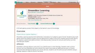DreamBox Learning | Product Reviews | EdSurge